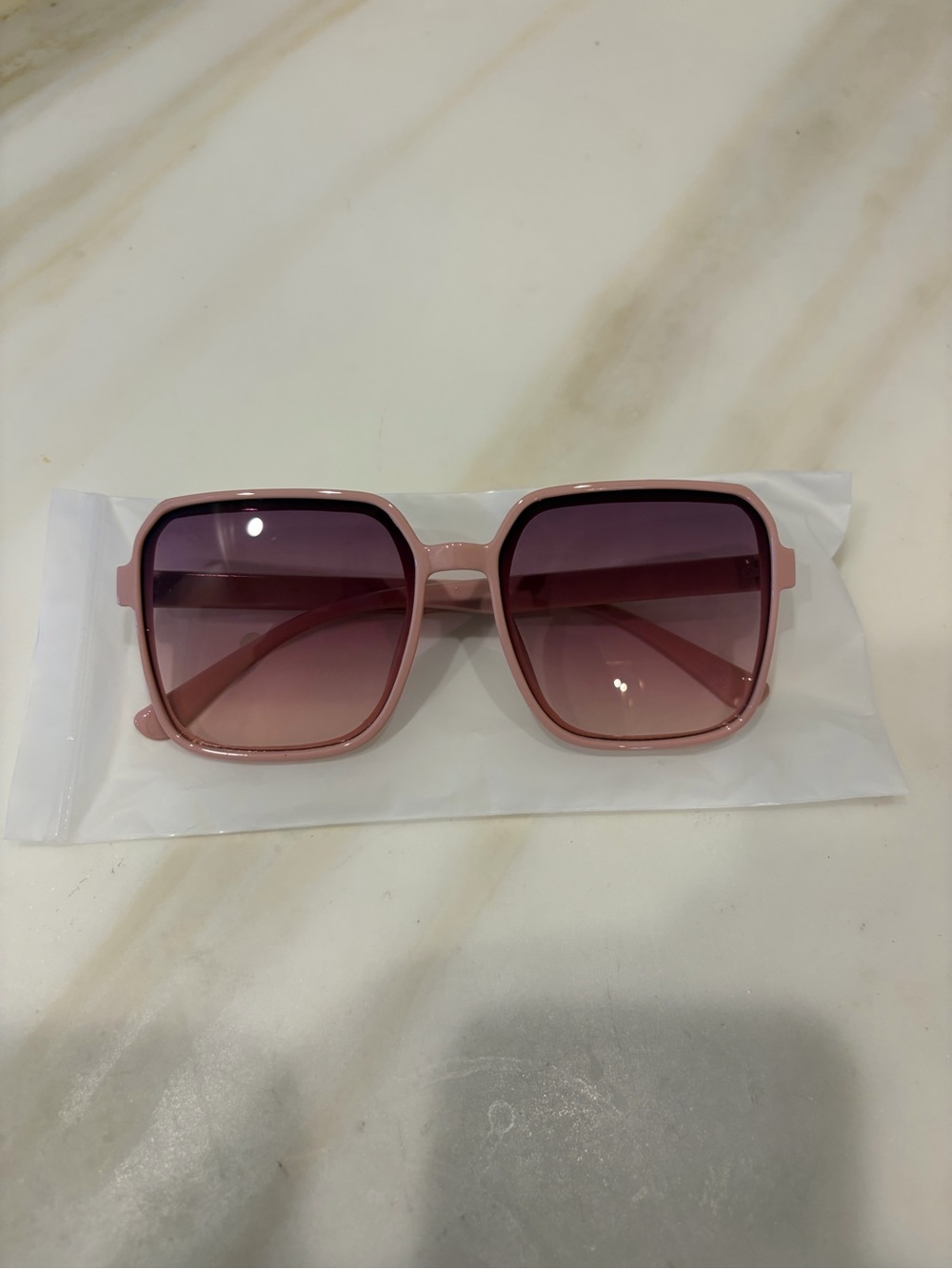Women’s Stylish Pink Square Sunglasses - Women's Fashion Shades